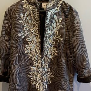 Chico’s embroidered blazer